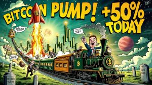 Bitcoin price surge 2025 visual with whale and coins