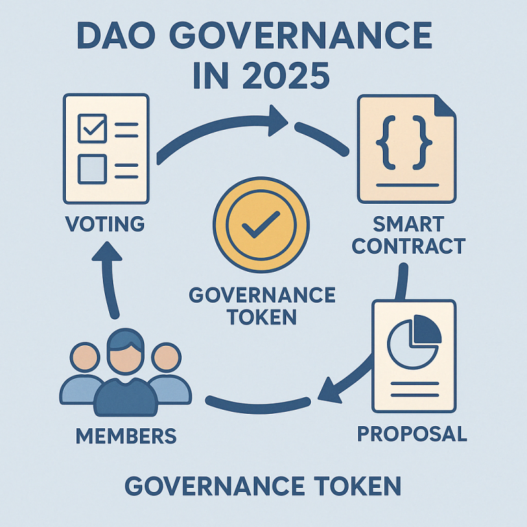 DAO governance process 2025 – voting, smart contracts, proposals, token