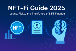 NFT-Fi 2025 banner with visuals of crypto loans and DeFi tools