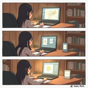 AI comics scene with characters and storytelling visuals